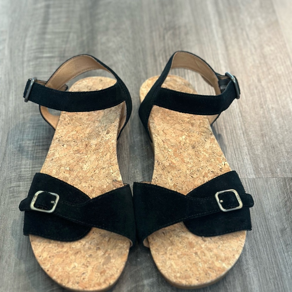 UGG Black Sandals with Adjustable Straps